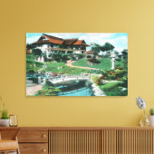 Japanse Tea Garden ViewCoronado, CA Canvas Afdruk (Insitu (Woonkamer))
