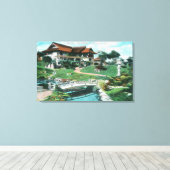 Japanse Tea Garden ViewCoronado, CA Canvas Afdruk (Insitu (Houten vloer))