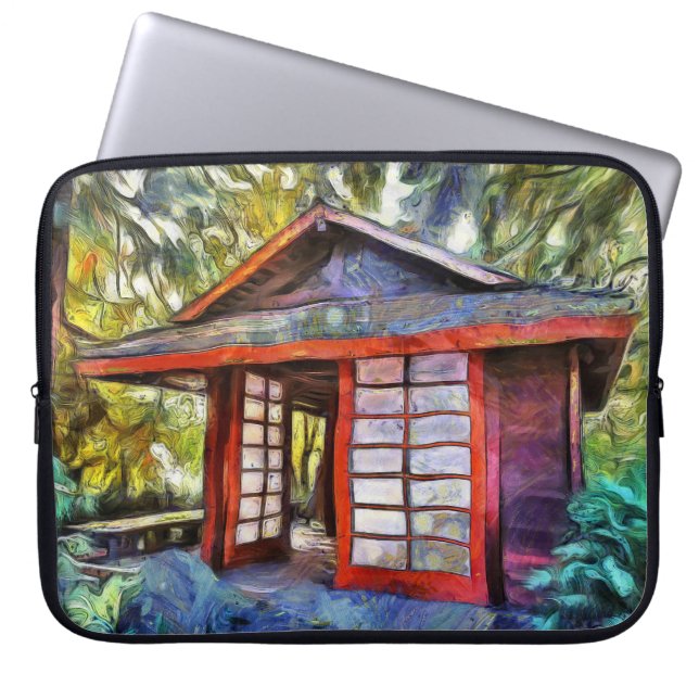Japanse tea House-laptophoes Laptop Sleeve (Voorkant)
