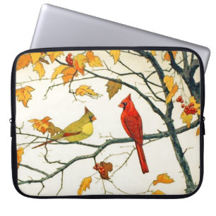 Japanse tekening, Kardinalen op een tak Laptop Sleeve