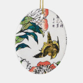 Japanse tekening, pony's en Sparrow Keramisch Ornament (Rechts)