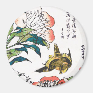  Japanse tekening, pony's en Sparrow Magneet