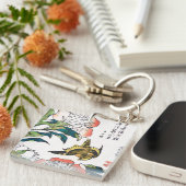  Japanse tekening, pony's en Sparrow Sleutelhanger (Voorkant Rechts)