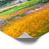 Japanse tempel aan de rand van het bos poster (Hoek)