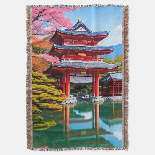 Japanse Tempel Deken (Voorkant Verticaal)