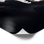 Japanse tempels in de mistige bergen perfect poster (Hoek)