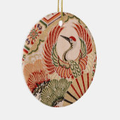 Japanse textielversiering keramisch ornament (Rechts)