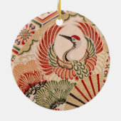 Japanse textielversiering keramisch ornament (Achterkant)