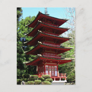 Japanse thea-tuin in Golden Gate Park in San Fra Briefkaart