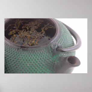 Japanse theepot met theefoto poster