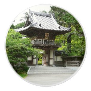 Japanse Theetuin in San Francisco Keramische Knop