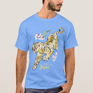 Japanse tijger - Aziatische bloemen Tattoo Kunst T-shirt