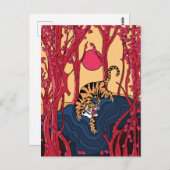 Japanse tijger briefkaart (Voorkant / Achterkant)