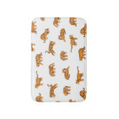 Japanse tijger:  doodle naadloos badmat (Voorkant Verticaal)