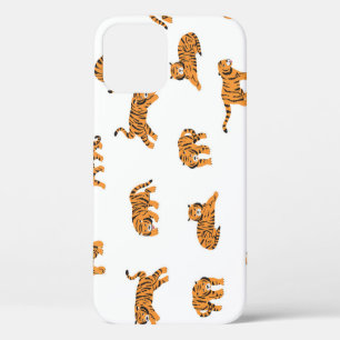 Japanse tijger: doodle naadloos iPhone 12 hoesje