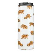 Japanse tijger: doodle naadloos thermosbeker (Achterkant)