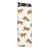 Japanse tijger: doodle naadloos thermosbeker (Geroteerd rechts)