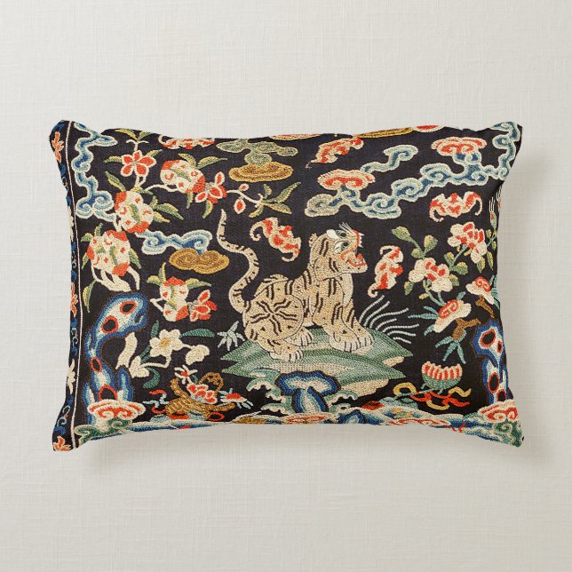 Japanse tijgerpouf accent kussen (Voorkant)