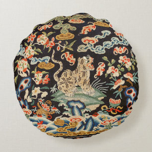 Japanse tijgerpouf rond kussen