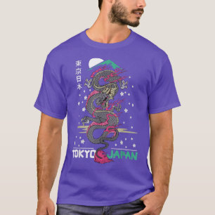 Japanse Tokyo Dragon Asian  Retro Japan Lo T-shirt