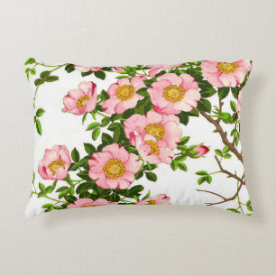 Japanse torenbloesems, roze en goud Decoratief Kussen