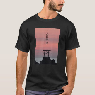 Japanse Torii Arch Streetslijtage Vaporwave esthet T-shirt
