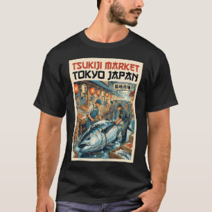 Japanse Tsukiji vismarkt T-shirt