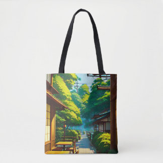 Japanse Tuin Buiten Café Draagtas