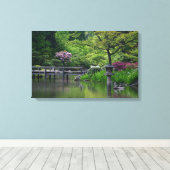 Japanse tuin canvas afdruk (Insitu (Houten vloer))