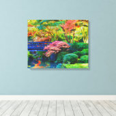 Japanse tuin canvas afdruk (Insitu (Houten vloer))