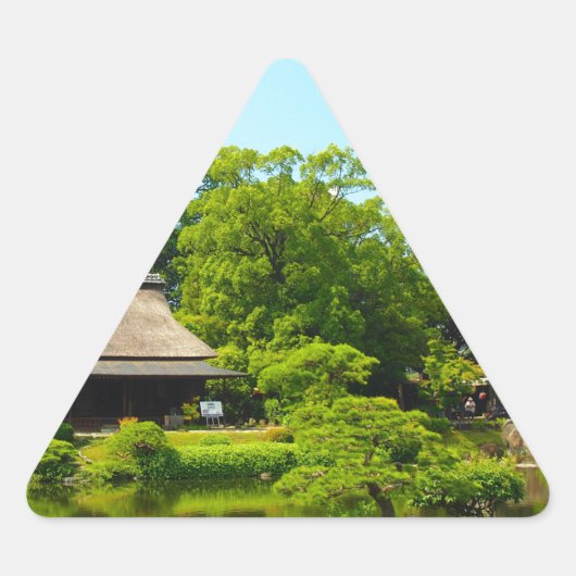 Japanse tuin driehoek sticker (Voorkant)