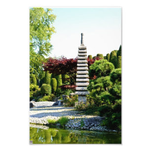 Japanse tuin foto afdruk