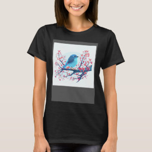 Japanse tuin in volle bloei  Tranquile tweets blau T-shirt