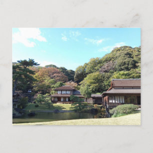 Japanse tuin in Yokohama, Japan Briefkaart