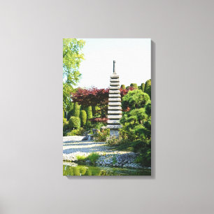 Japanse Tuin Ingepakt Canvas Afdruk