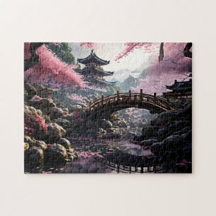 Japanse tuin kersenbloesem legpuzzel