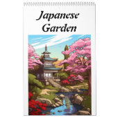 Japanse tuin kleur het zelf kalender (Hoes)