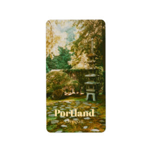 Japanse Tuin, Portland, Oregon Souvenir Etiket