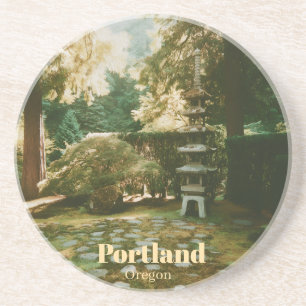 Japanse Tuin, Portland, Oregon Souvenir Zandsteen Onderzetter