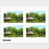 Japanse tuin rechthoekige sticker (Vel)