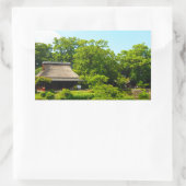 Japanse tuin rechthoekige sticker (Tas)