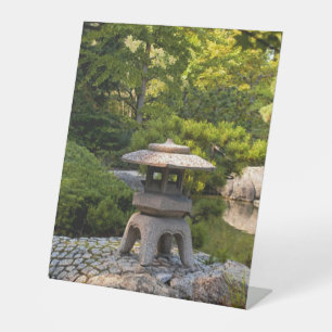 Japanse Tuin - Traditionele Esthetiek Reclamebord Met Voetstuk