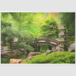 Japanse tuin - Water onder de brug Tissuepapier