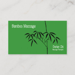 Japanse tuinafdeling Bamboe Massage Therapist Visitekaartje