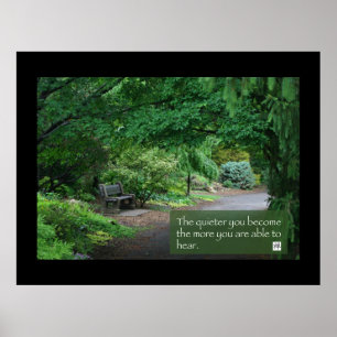 Japanse tuinbank poster