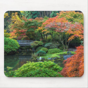 Japanse tuinen in de herfst in Portland, Oregon 3 Muismat