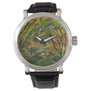 Japanse Tuinen In De Herfst In Portland, Oregon 4 Horloge