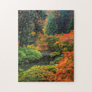 Japanse Tuinen In De Herfst In Portland, Oregon 5 Legpuzzel
