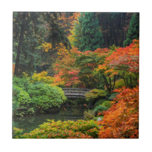 Japanse tuinen in de herfst in Portland, Oregon 5 Tegeltje