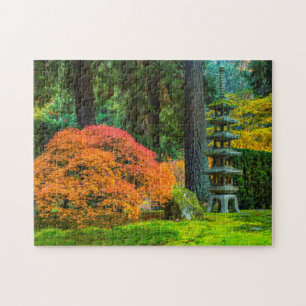Japanse tuinen in de herfst in Portland, Oregon Legpuzzel